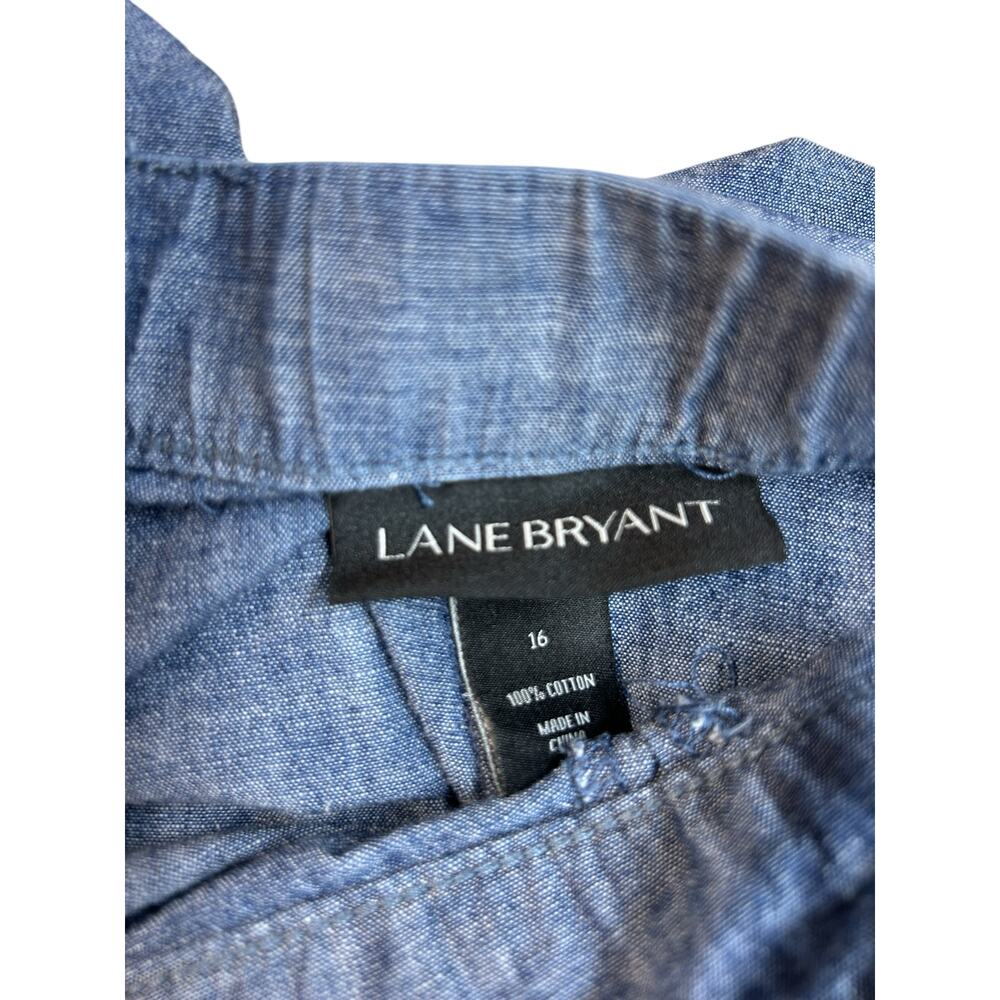 Lane Bryant Blue Chambray Midi Skirt - Picture 3 of 5